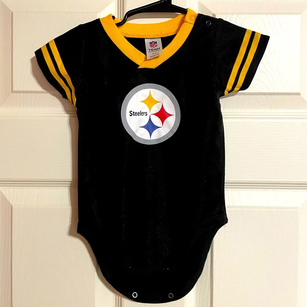 Steelers Jersey Onesie - Picture 1 of 3